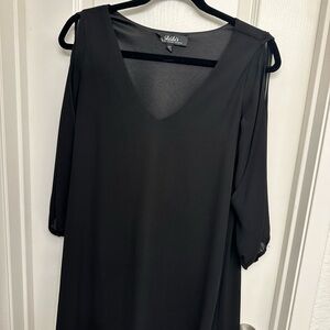 Black Sheer Sleeve Dress